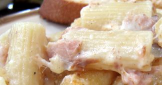 Healthy Baked Rigatoni with Bechamel Sauce