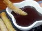 Dessert Wonton with Squash Filling and Chocolate Dipping Sauce