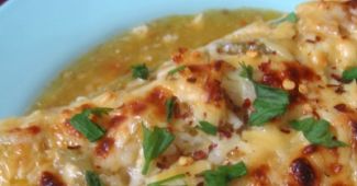 Green Chile and Grilled Chicken Enchiladas