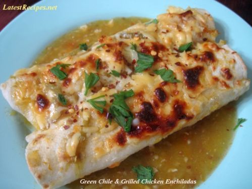 Green Chile and Grilled Chicken Enchiladas