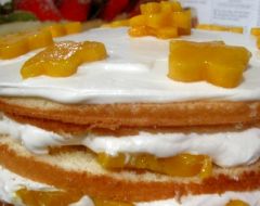 Mango Layer Cake (Biscuit de Savoie)