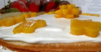 Mango Layer Cake (Biscuit de Savoie)