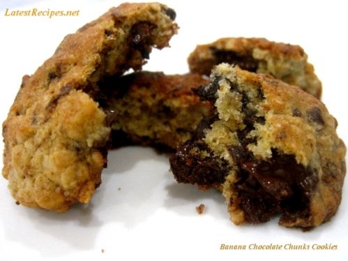 Banana Chocolate Chunks Cookies