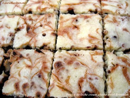 Dulce de Leche Cream Cheese Swirl Brownies