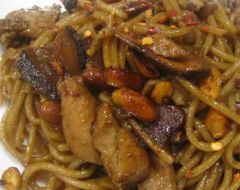 Spaghetti with Spicy Oriental Sauce (Charlie Chan Chicken Pasta Copycat)
