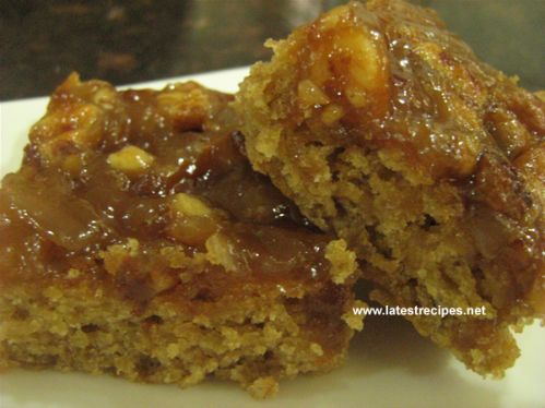 Oatmeal Cake with Macapuno Walnut Topping