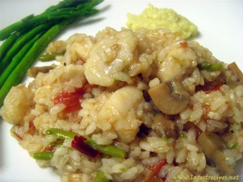 Daring Cooks’ Challenge:  Rice with Mushrooms,Cuttlefish and Artichokes