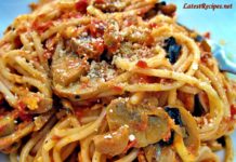 Pasta with Mushroom and Tomato Confit
