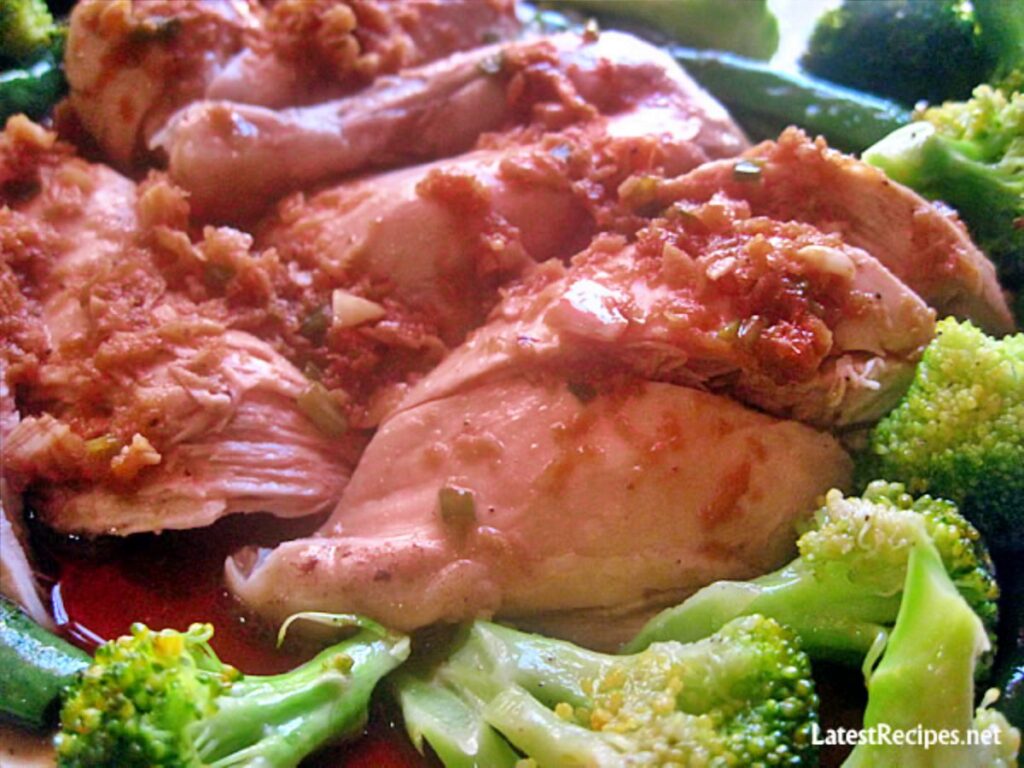 Boiled Chicken with Soy Ginger Sauce