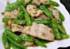 Garlic Fish Fillet and Snow Peas