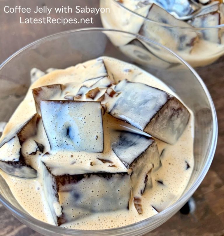 Coffee Jelly with Zabaglione