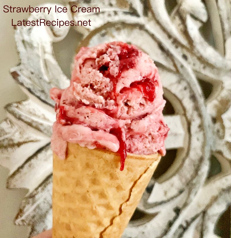 Homemade Strawberry Ice Cream Recipe - Mama Cheaps®
